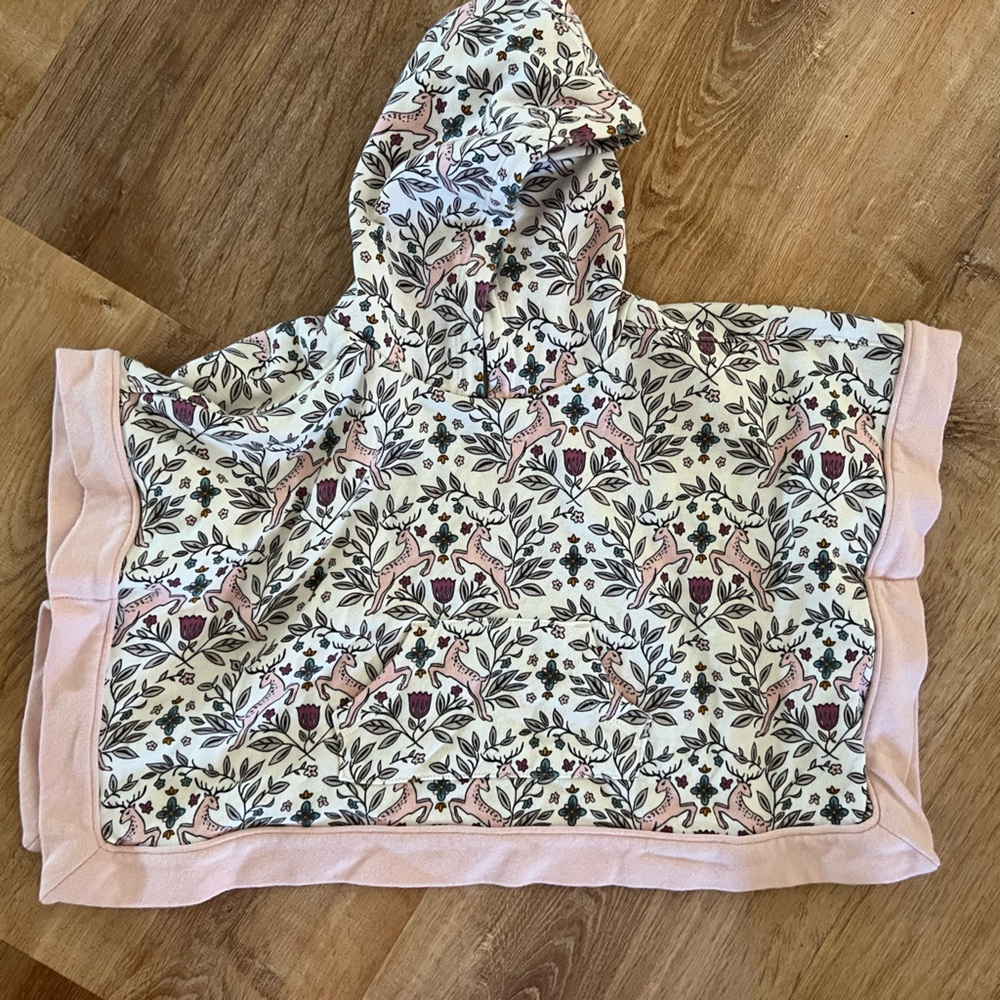 Poncho with kangaroo pocket and hood